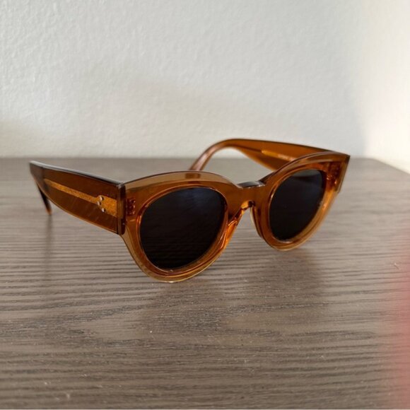 CELINE Acetate Petra Sunglasses Transparent Black Céline CL-41447-S KB7/IR: Buy Online | Visionet main image 3